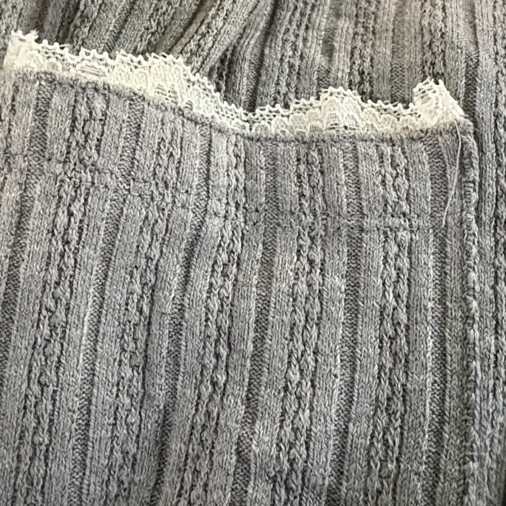 Perch by Blu Pepper Long Gray Cardigan with Lace Details NWT Sizes 1X-3X - Picture 6 of 8